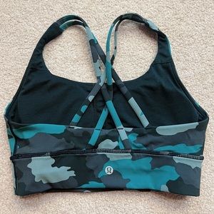 Camouflage Lululemon energy longline bra